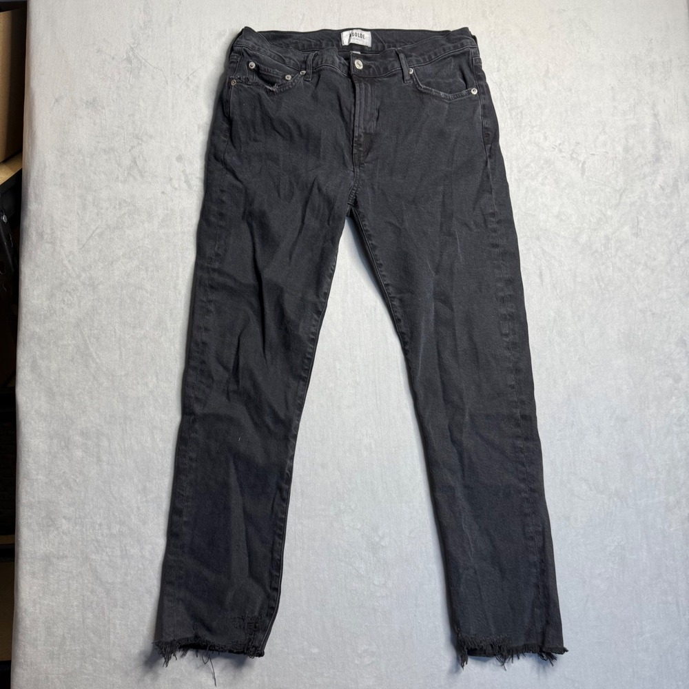 Agolde Black Straight Leg Jeans